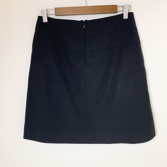 COACH 1941 Black Wool Blend Inverted Pleat A-Line Skirt 2 - Picture 5 of 6